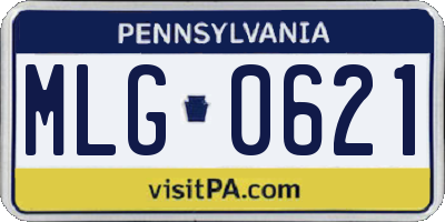 PA license plate MLG0621