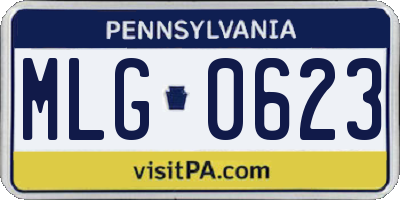 PA license plate MLG0623