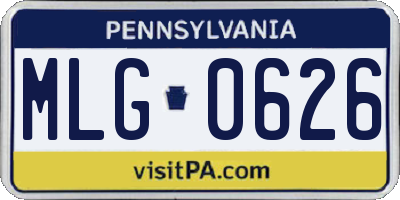 PA license plate MLG0626