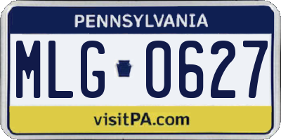 PA license plate MLG0627