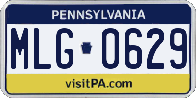 PA license plate MLG0629