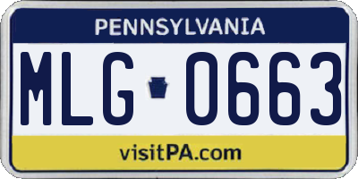 PA license plate MLG0663