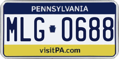 PA license plate MLG0688