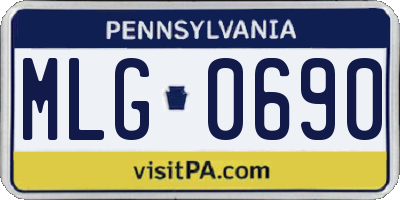 PA license plate MLG0690
