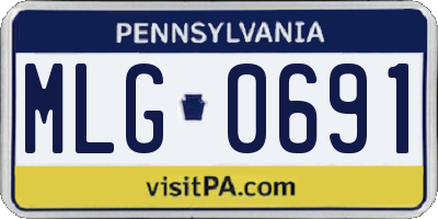 PA license plate MLG0691