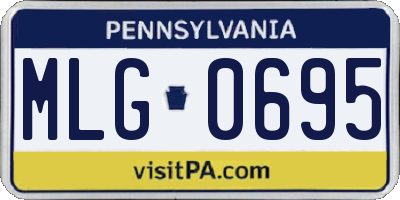 PA license plate MLG0695