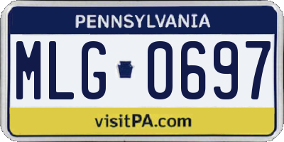PA license plate MLG0697