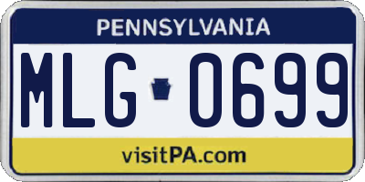 PA license plate MLG0699