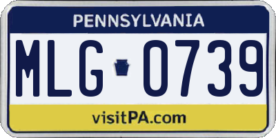 PA license plate MLG0739