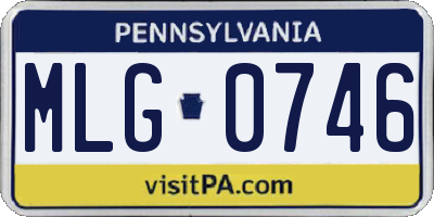 PA license plate MLG0746