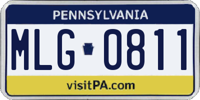 PA license plate MLG0811