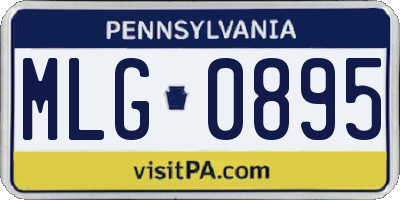 PA license plate MLG0895