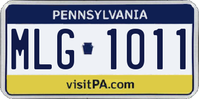 PA license plate MLG1011