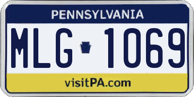 PA license plate MLG1069
