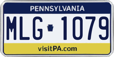 PA license plate MLG1079