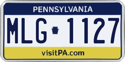 PA license plate MLG1127