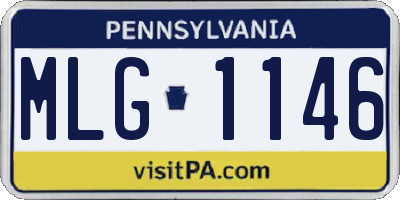 PA license plate MLG1146