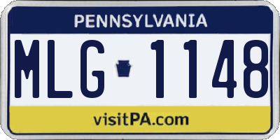 PA license plate MLG1148