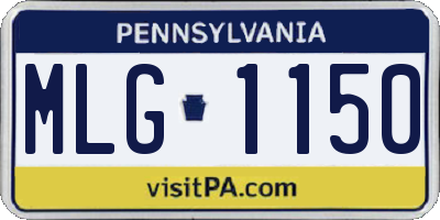 PA license plate MLG1150