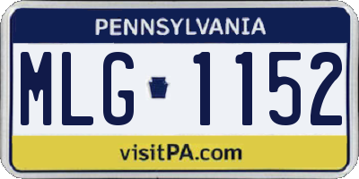 PA license plate MLG1152