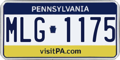 PA license plate MLG1175