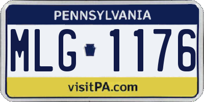 PA license plate MLG1176