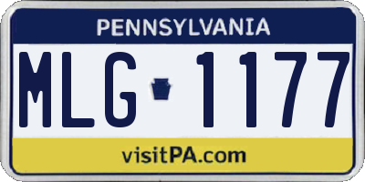 PA license plate MLG1177