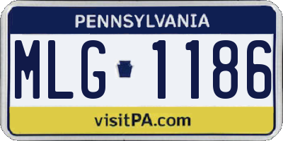PA license plate MLG1186