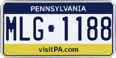 PA license plate MLG1188