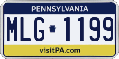 PA license plate MLG1199