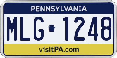 PA license plate MLG1248