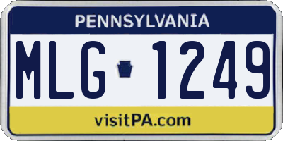 PA license plate MLG1249