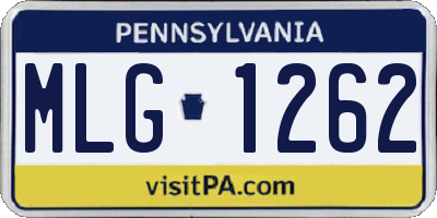 PA license plate MLG1262
