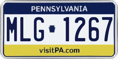 PA license plate MLG1267