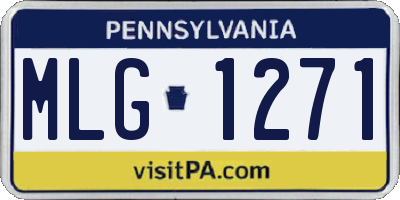 PA license plate MLG1271