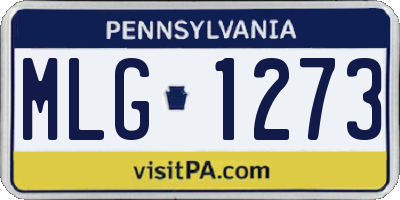 PA license plate MLG1273