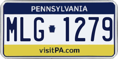 PA license plate MLG1279