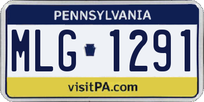 PA license plate MLG1291