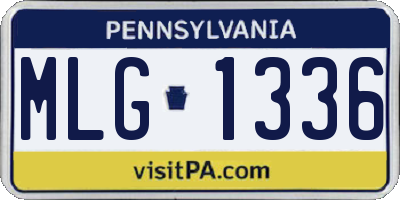 PA license plate MLG1336
