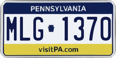 PA license plate MLG1370