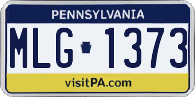 PA license plate MLG1373