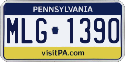 PA license plate MLG1390