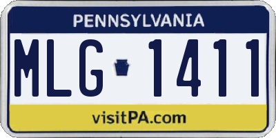 PA license plate MLG1411