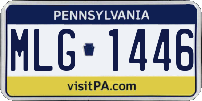 PA license plate MLG1446