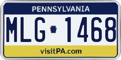 PA license plate MLG1468