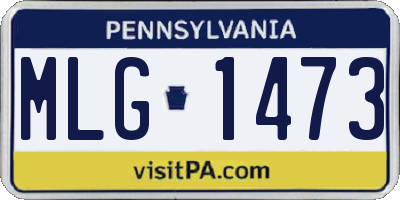 PA license plate MLG1473