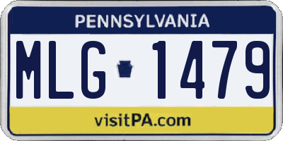 PA license plate MLG1479