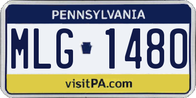 PA license plate MLG1480