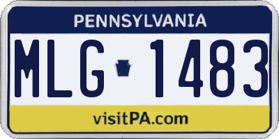 PA license plate MLG1483