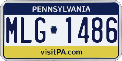 PA license plate MLG1486